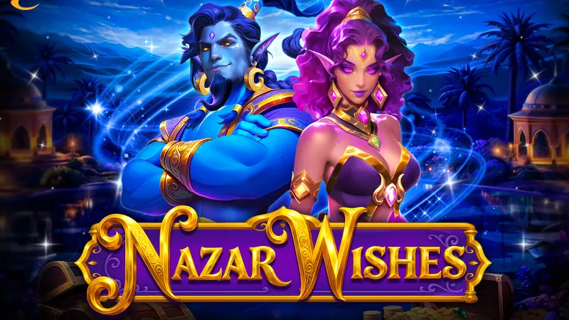 Nazar Wishes di Endorphina: il genio e la principessa sopra il titolo, arte del provider